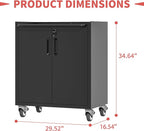 Metal Tool Storage Cabinet for Garage, Mobile Heavy Duty Garage Tool Chests & - Image 3