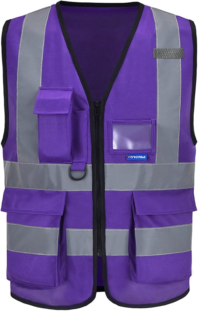Hi Reflective Safety Vest, Hi Vis Bright Neon Colors Safety Vest by A-SAFETY