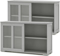 Costzon Sideboard Buffet Cabinet of 2, Wooden Kitchen Storage Cabinet by Costzon
