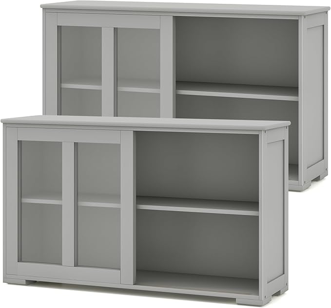 Costzon Sideboard Buffet Cabinet of 2, Wooden Kitchen Storage Cabinet by Costzon