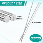 UNIFAMILY 80 Pcs Aluminum Welding Rods ER4043 1/16" x 16", TIG Welding Rod - Image 2