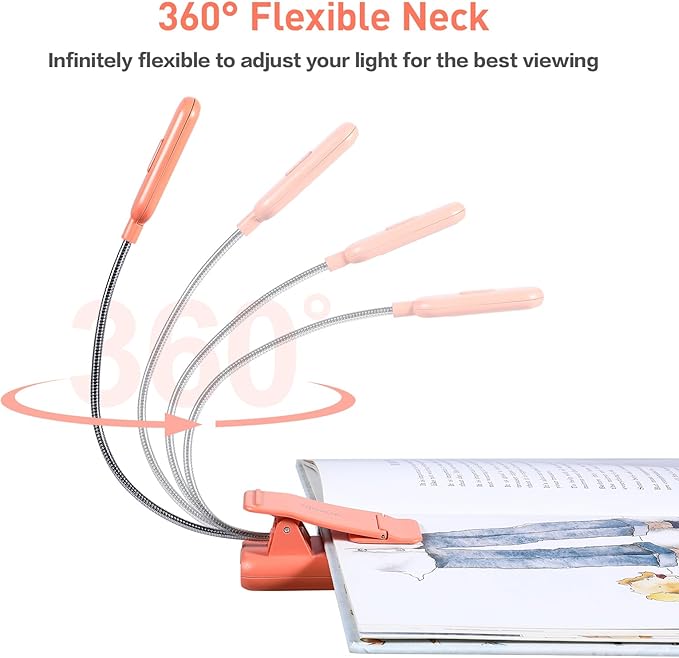 VAVOFO Rechargeable Book Light for Reading in Bed Kids, 7 LED Reading Light - Image 6