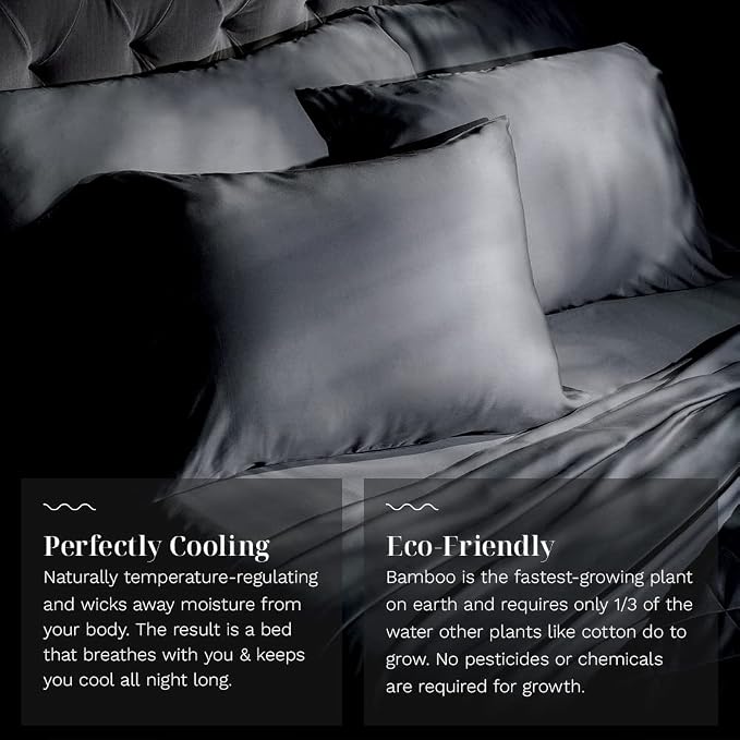 LUXOME 100% Rayon from Bamboo Pillowcase Set | 400 Thread Count | - Image 2