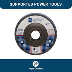 Benchmark Abrasives 4.5" Premium Zirconia Type 27 Flat Flap Discs Grinding - Image 6