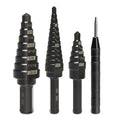 Lichamp Step Drill Bit Set for Metal Sheet Heavy Duty, 4-Piece Genuine M2 HSS by Lichamp