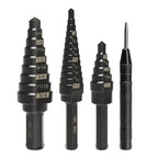 Lichamp Step Drill Bit Set for Metal Sheet Heavy Duty, 4-Piece Genuine M2 HSS by Lichamp