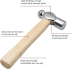Mini Wooden Handle Round Head Hand Hammers, Round Head Wooden Handle, Escape - Image 4