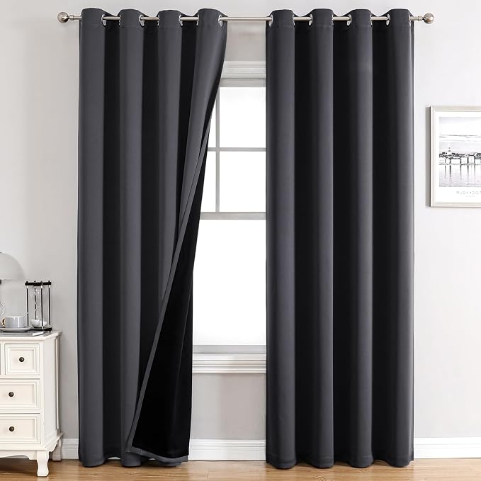 ChrisDowa 100% Blackout Curtains 80 inch Long by ChrisDowa