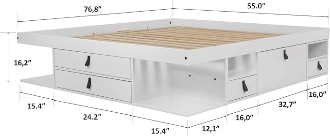memomad Bali Storage Platform Bed - Image 3