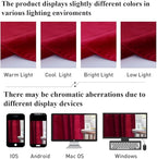 StangH Red Curtains for Living Room 42 inch Width Velvet Privacy Doorway - Image 9