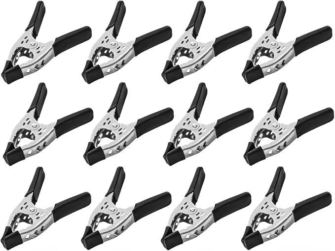 12 Pack - 6" inch Spring Clamp Large Super Heavy Duty Spring Metal Black - 3 - Image 2