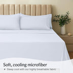 LuxClub 3 PC Twin XL Sheet Set, Deep Pockets Wrinkle Free Cooling Bed Sheets - Image 3