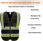 BeautyWill Custom Safety Vest Logo Class 2 High Visibility Reflevtive Vest - Image 3