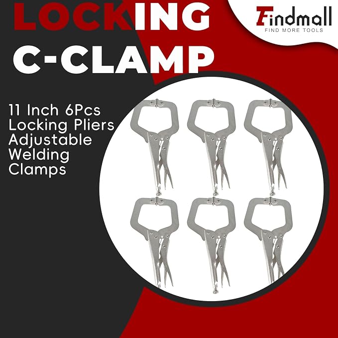 findmall 6Pcs 11 Inch Locking C Clamps - Image 2