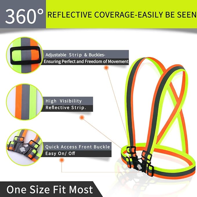 Dazonity High Visibility Safety Vest, 10 Packs, Lightweight, Adjustable & - Image 2