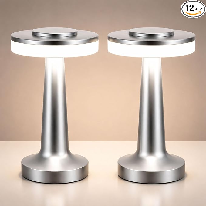 VIHOSE Cordless Table Lamps LED Portable Rechargeable Table Lamp by VIHOSE