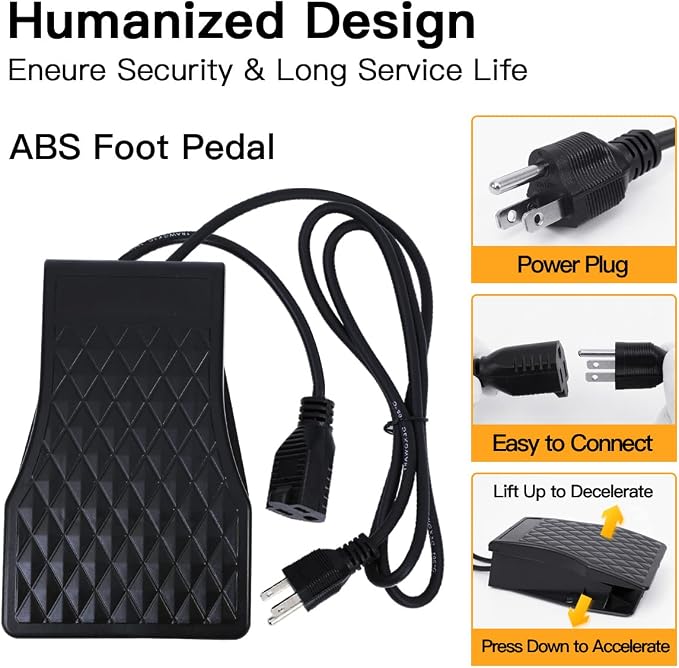 1000W 30000RPM Electric Flex Shaft Rotary Tool Foot Pedal Control Flex Shaft - Image 5