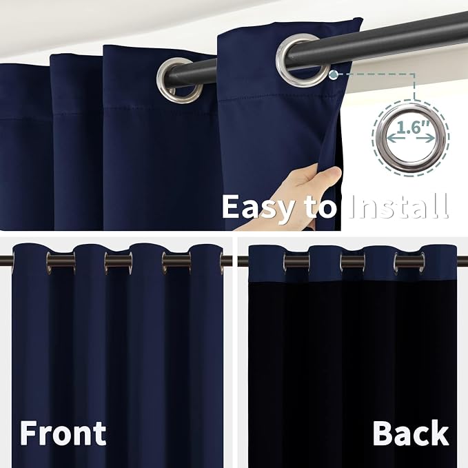 BGment Short 100% Blackout Curtains - Image 6