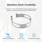 4 Inch Stainless Steel Welding Tacking Band Clamp, Clamp-On Exhaust Pipe - Image 2