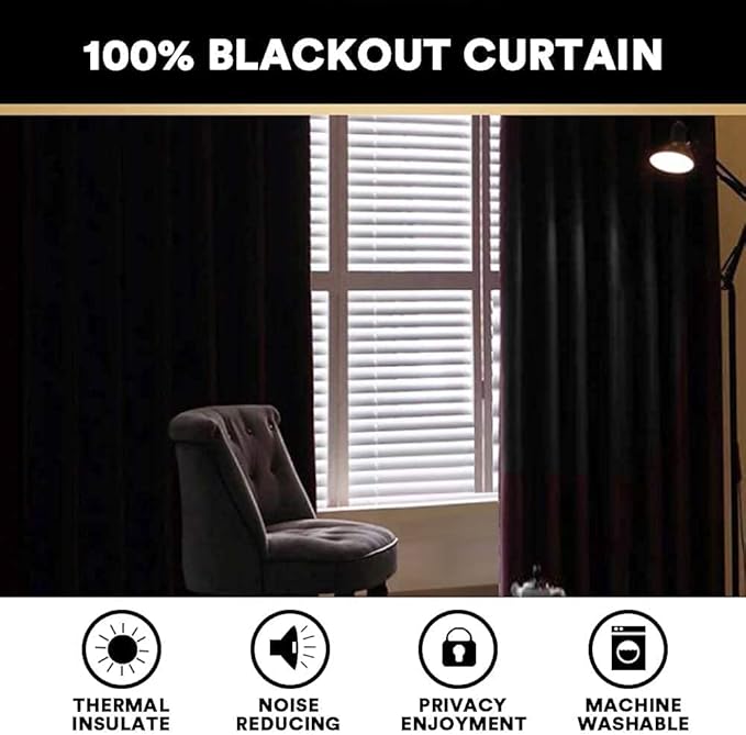 PrinceDeco 100% Blackout Curtains - Image 2