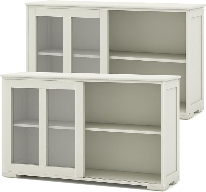 Costzon Sideboard Buffet Cabinet of 2, Wooden Kitchen Storage Cabinet by Costzon