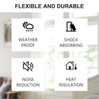Weather Stripping Door Seal Strip, Strong Adhesive, Weatherproof, Gap Filler - Image 7