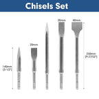 17Pcs Rotary Hammer Drill Bits and Chisel Set - Image 3