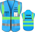YOWESHOP High Reflective Visibility Safety Vest Custom Your Logo Safety Workwear by YOWESHOP