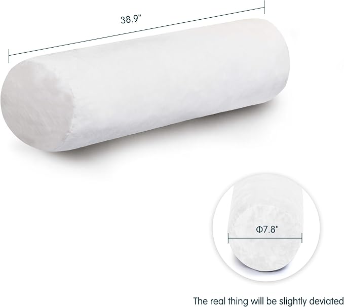 SyMax 7.8"x38" Body Pillow for Twin Bed, Memory Foam Bolster w/Removable Velvet - Image 2