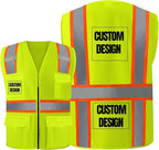 BeautyWill Custom Safety Vest Customized Logo Class 2 High Visibility by BeautyWill