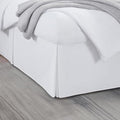 Twin Bed Skirt, Luxury 21 Inch Drop White Pleated Bed Skirt, Double Brushed by Unknown