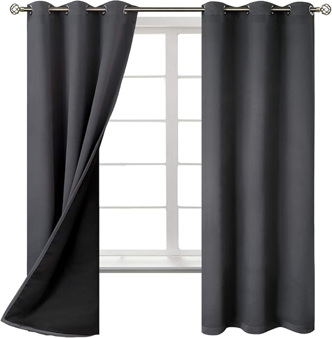 BGment Dark Grey Blackout Curtains - Image 8