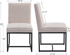 CIMOTA Modern Linen Dining Chair Set of 8, Mid Century Dining Room Chairs - Image 2