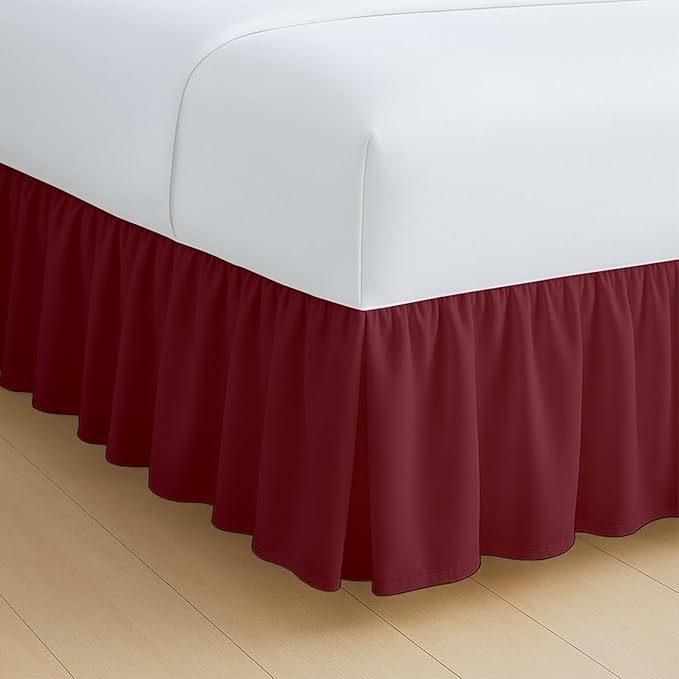 Rajlinen Ruffled Bed Skirt King, 14 Inch Drop Dust Ruffle by Rajlinen