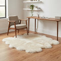 Super Area Rugs Premium Genuine Sheepskin Rug 5' x 6' Long Fur Soft & Natural by SuperAreaRugs