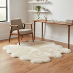 Super Area Rugs Premium Genuine Sheepskin Rug 5' x 6' Long Fur Soft & Natural by SuperAreaRugs