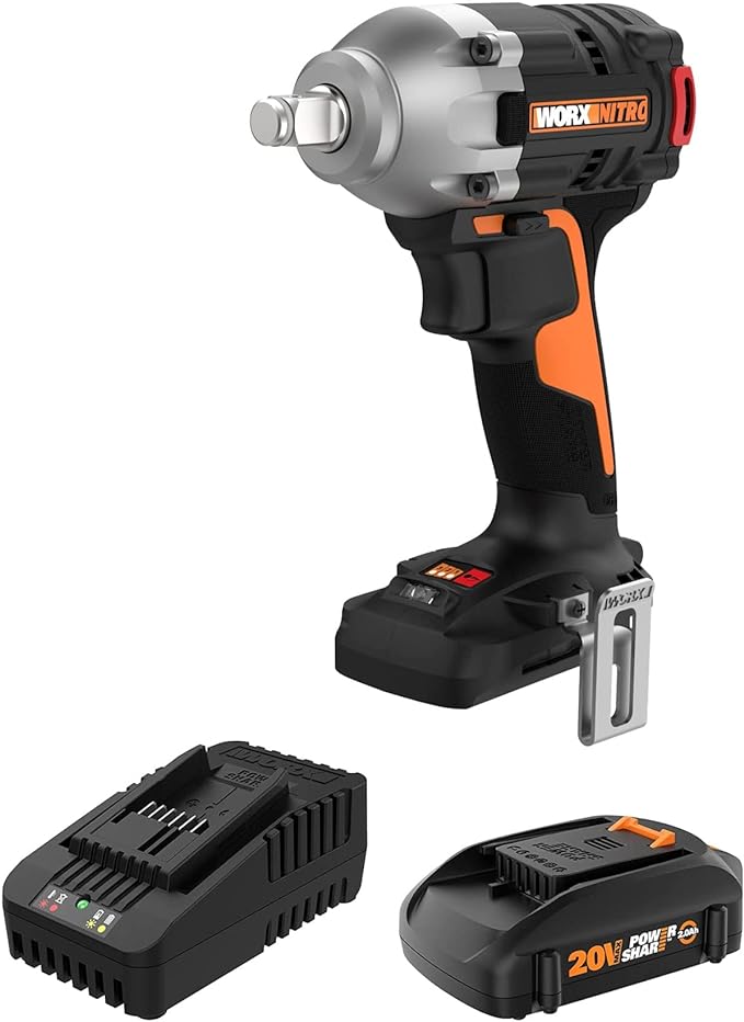 WORX Nitro WX272L 20V Power Share 1/2" Cordless Impact Wrench by WORX