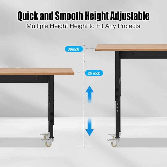 60” Heavy-Duty Solid Wood Work Bench Work Table - Image 6