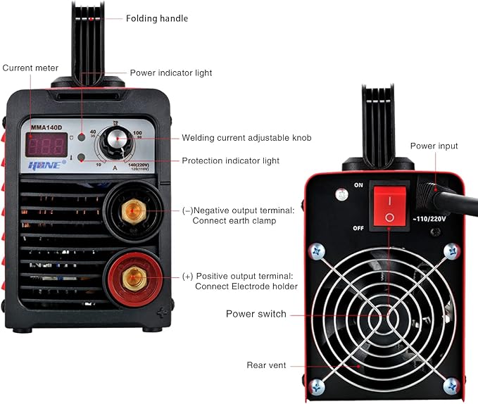 HONE ARC Welder 110V/220V, Actual 140Amp Stick Welder, Digital IGBT Inverter - Image 6