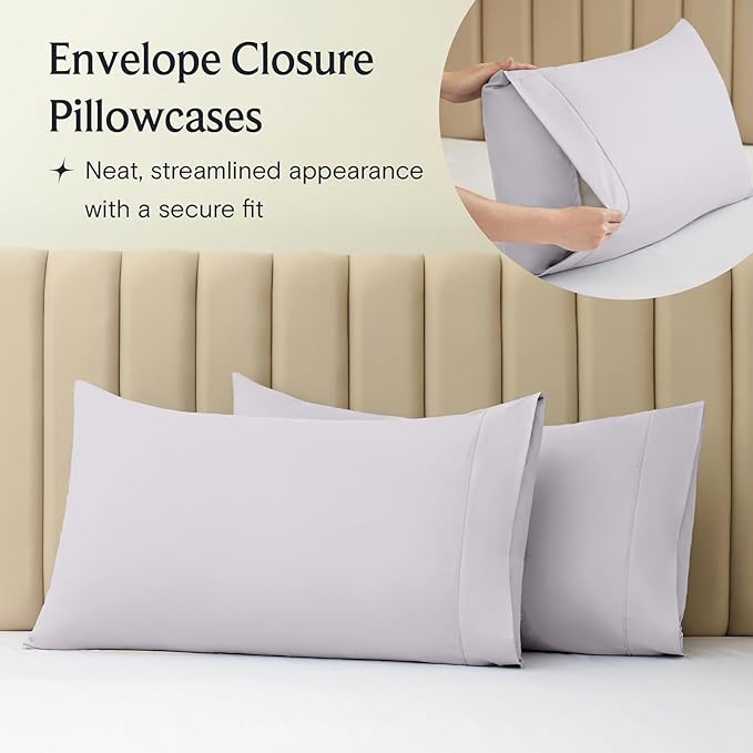 LuxClub 4 PC Sheet Set Bed Sheets Deep Pockets 16" Eco Friendly Wrinkle Free - Image 7