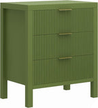 End Table with Storage, Wooden Farmhouse Nightstands with 6 Drawers, Bedside - Image 8