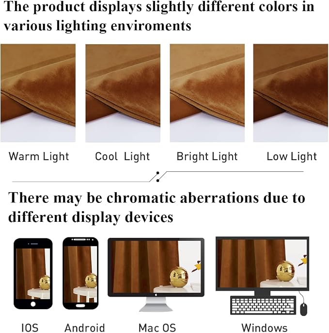 StangH Burnt Orange Curtains for Halloween Home Decoration Luxury Velvet Room - Image 9