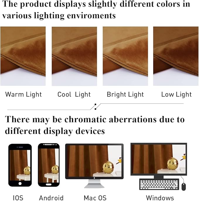 StangH Fall Burnt Orange Velvet Curtains Rod Pocket Room Darkening Drapes - Image 8