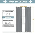 ChrisDowa Room Darkening Curtains 120 Inches Long 2 Panels Set - Image 5