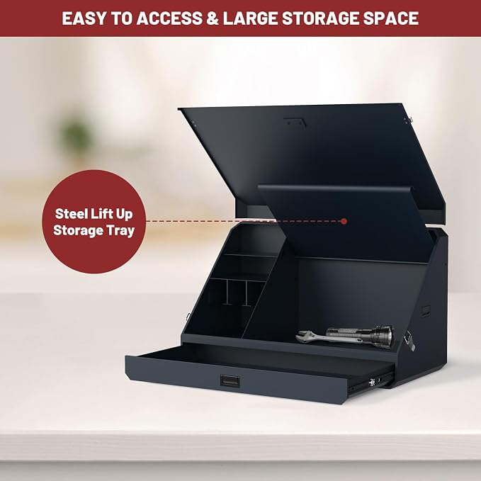 Portable Weather-Resistant Triangle Steel Toolbox - Image 4
