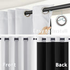 BGment Greyish White Short Blackout Curtains - Image 6