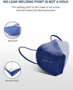 HUHETA KN95 Face Mask 60 Pack, 5-Ply Breathable & Comfortable Safety Mask - Image 4