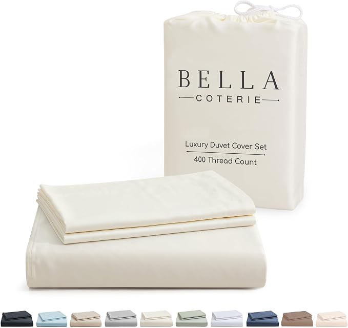 Bella Coterie Luxury Bamboo Viscose California King Size Duvet Cover Set | 100% by BC