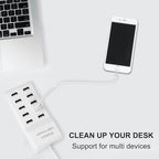 10-Port USB Charger Station, Smart Multiple Charging Block/USB Power Strip - Image 7