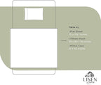 Linen Home 100% Cotton Percale Sheets Twin XL Size, Deep Pocket, 3 Pieces Set - Image 6